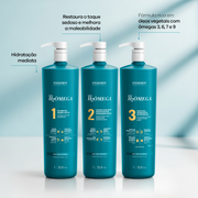 Super Kit Completo H2Ômega - Shampoo, Condicionador e Máscara